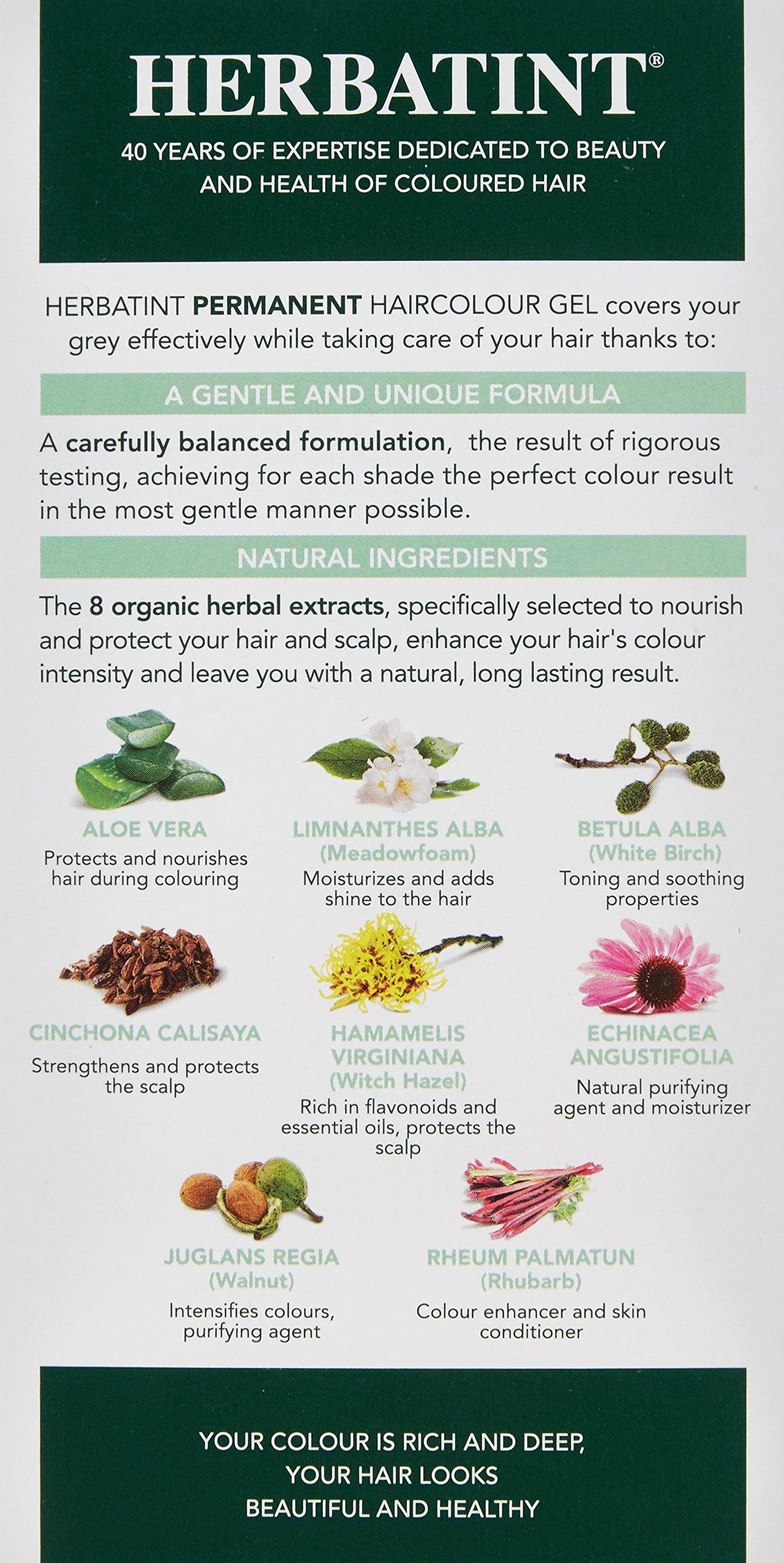 Herbatint Natural Hair Dye - Ammonia-Free, Long-Lasting Color with Aloe Vera & Vitamins