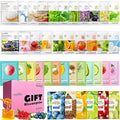 40 Pack Collagen Sheet Face Masks Skincare Bulk,Hydrating Spa Face Mask For Sensitive Skin,Anti Aging Facial Masks Sets For Women/Teen Girls(40 Combo Pack)