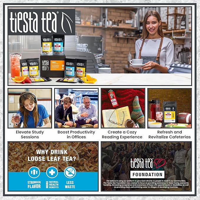Tiesta Tea Pomegranatopia – Premium Loose Leaf Mixed-Berry Pomegranate White Tea | Low-Caffeine Blend | Hot & Iced | 3.5 Ounce Refillable Tin | Brews Up to 50 Cups