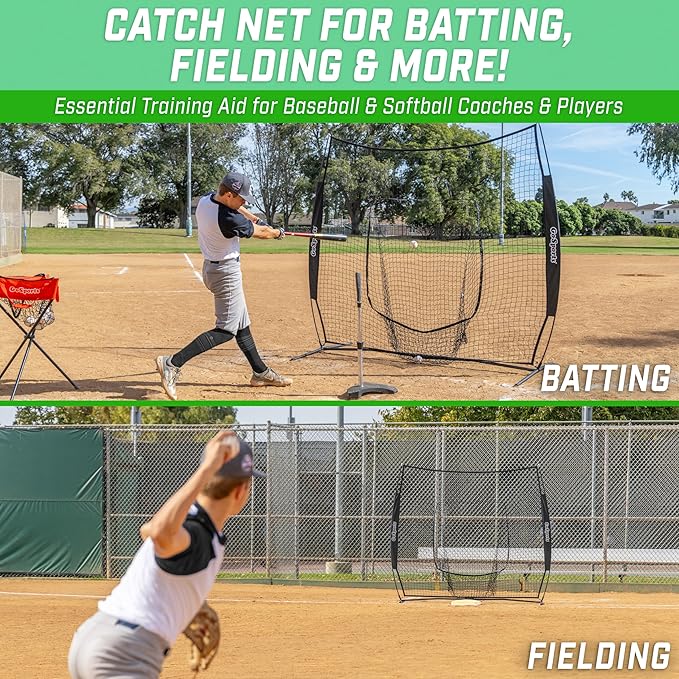 GoSportsGoSports Team Tone 7' x 7' Baseball & Softball Practice Hitting & Pitching Nets in Team Colors