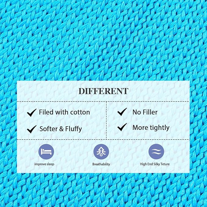 L'AGRATY Knitted Weighted Blanket - 60"x80" 15lbs Cooling Chunky Knit Heavy Blanket for Adults Braided Crochet Throw Thick Cable Yarn Knit Decorative No Beads Evenly Weighted Machine Washable