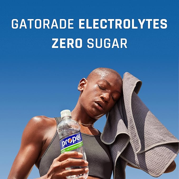 Propel, Kiwi Strawberry, Zero Calorie Sports Drinking Water with Electrolytes and Vitamins C&E, 16.9 Fl Oz (12 Count)