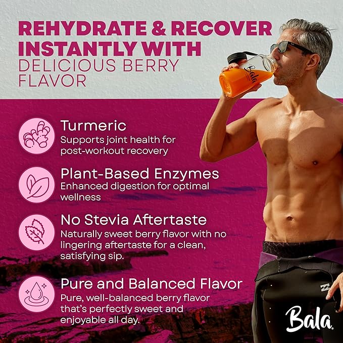 Bala Enzyme Sugar-Free Drink Mix Powder - Berry 0.25oz (8 Count)