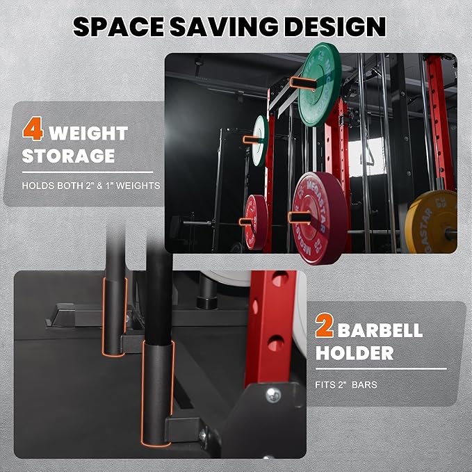 Smith Machine Home Gym with Aluminum Pulley Set- 2000lbs Capacity All-in-One Power Rack with Cable Crossover, Pull-Up Bar & Dip Station, Includes 18 Attachments, P107 Anvil