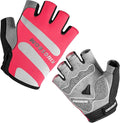 KINGSBOM Breathable Cycling Gloves, Shock-Absorbing Bike Gloves with Light Silicone Gel Pad, Anti-Slip Bicycle Gloves for Men and Women