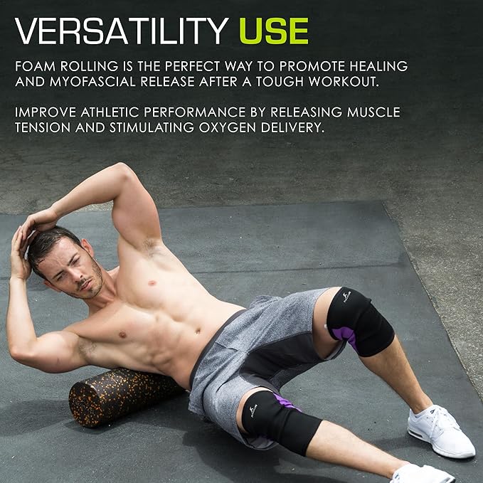 ProsourceFit High Density Foam Rollers 18 to 36 - inches Long, Firm Full Body Athletic Massage Tool for Back Stretching, Yoga, Pilates, Post Workout Muscle Recuperation