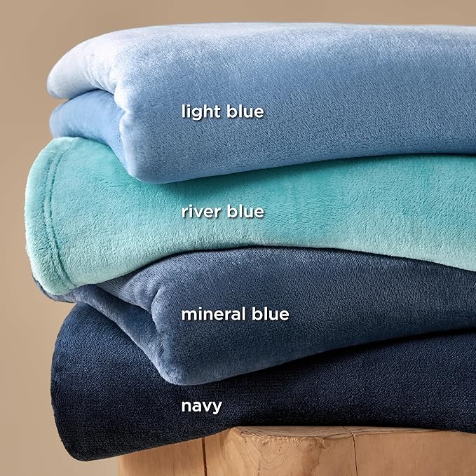 Bedsure Fleece Throw Blanket Mineral Blue - 300GSM Blankets for Couch, Sofa, Bed, Soft Lightweight Plush Cozy Throws for Toddlers, 50x60 inches