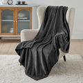 Bedsure Twin XL Fleece Blanket Dorm Bedding - Lightweight Soft Cozy Blankets for Bed, Sofa, Couch, Travel, Camping, Charcoal, 66"x90"