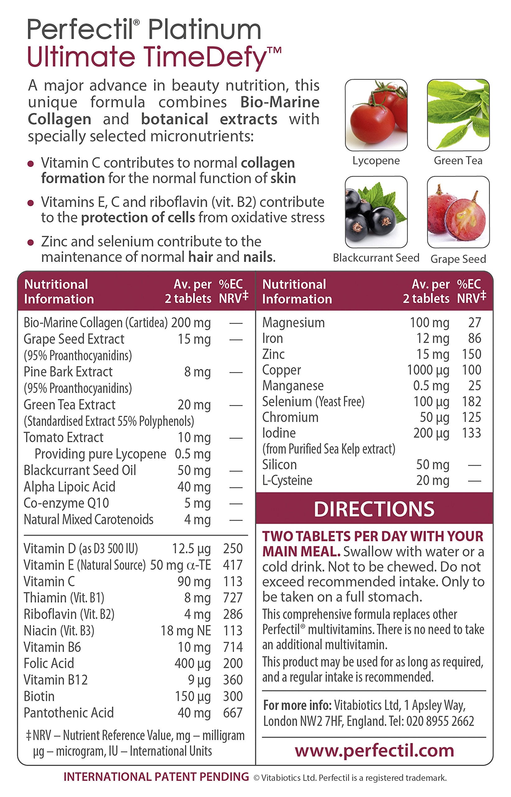 Vitabiotics Perfectil Platinum Radiance - 60 Tablets