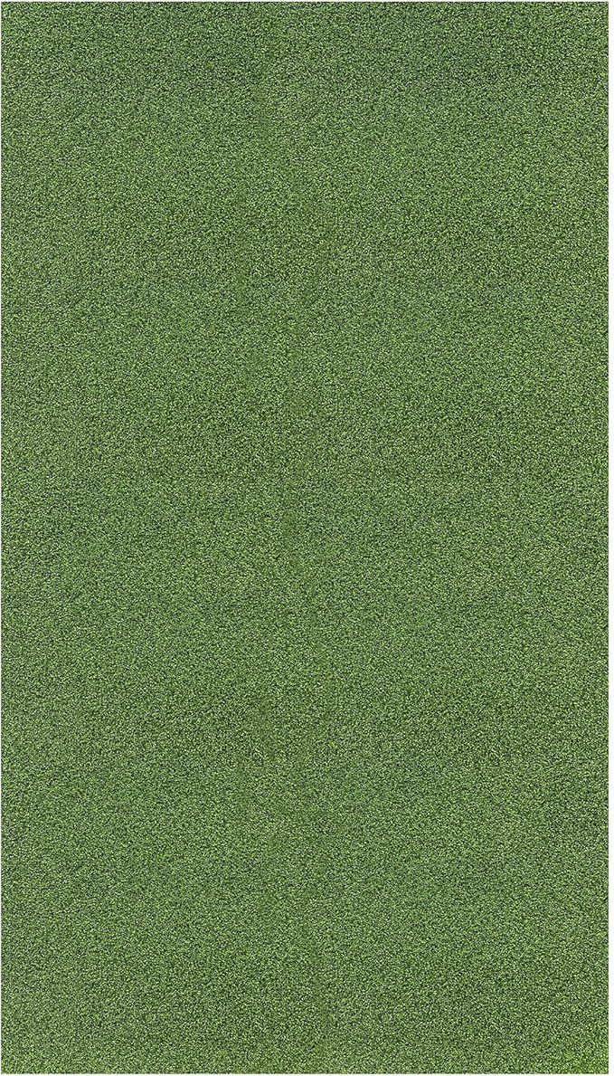 Ottomanson Artificial Turf Golf Hitting Mat 4' x 6'6" Indoor/Outdoor Waterproof Synthetic Fake Grass for Putting Practice Baseball Football Sports Gym Backyard, Custom Size 2' up to 30'