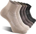 CelerSport 6 Pack Men's Ankle Socks with Cushion, Sport Athletic Running Socks