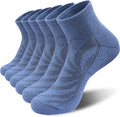 Lapulas 6 Pack Men's Ankle Socks with Cushion, Cotton Quarter Socks for Sport Training Running