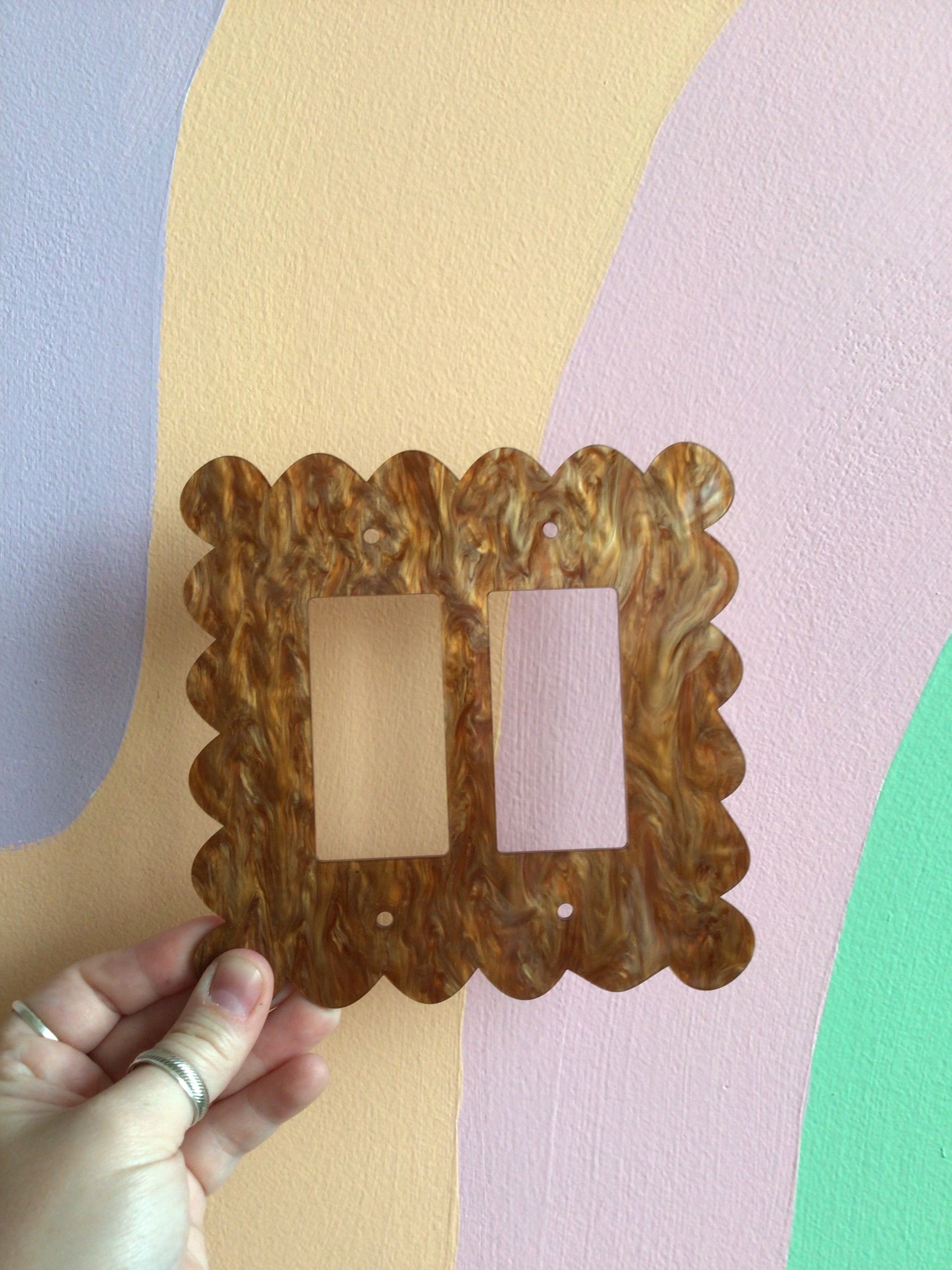 Brown Marble Outlet Covers