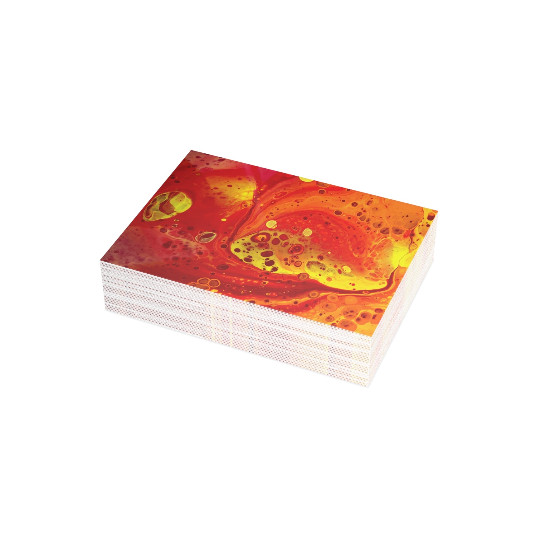 Bespattered Facade Flamin' Hot Greeting Cards | Sets of 1, 10, 30, or 50