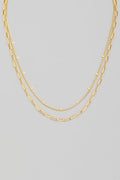 Gold Dipped Mixed Chains Necklace