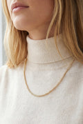 Gold Dipped Mini Cz Tennis Chain Necklace