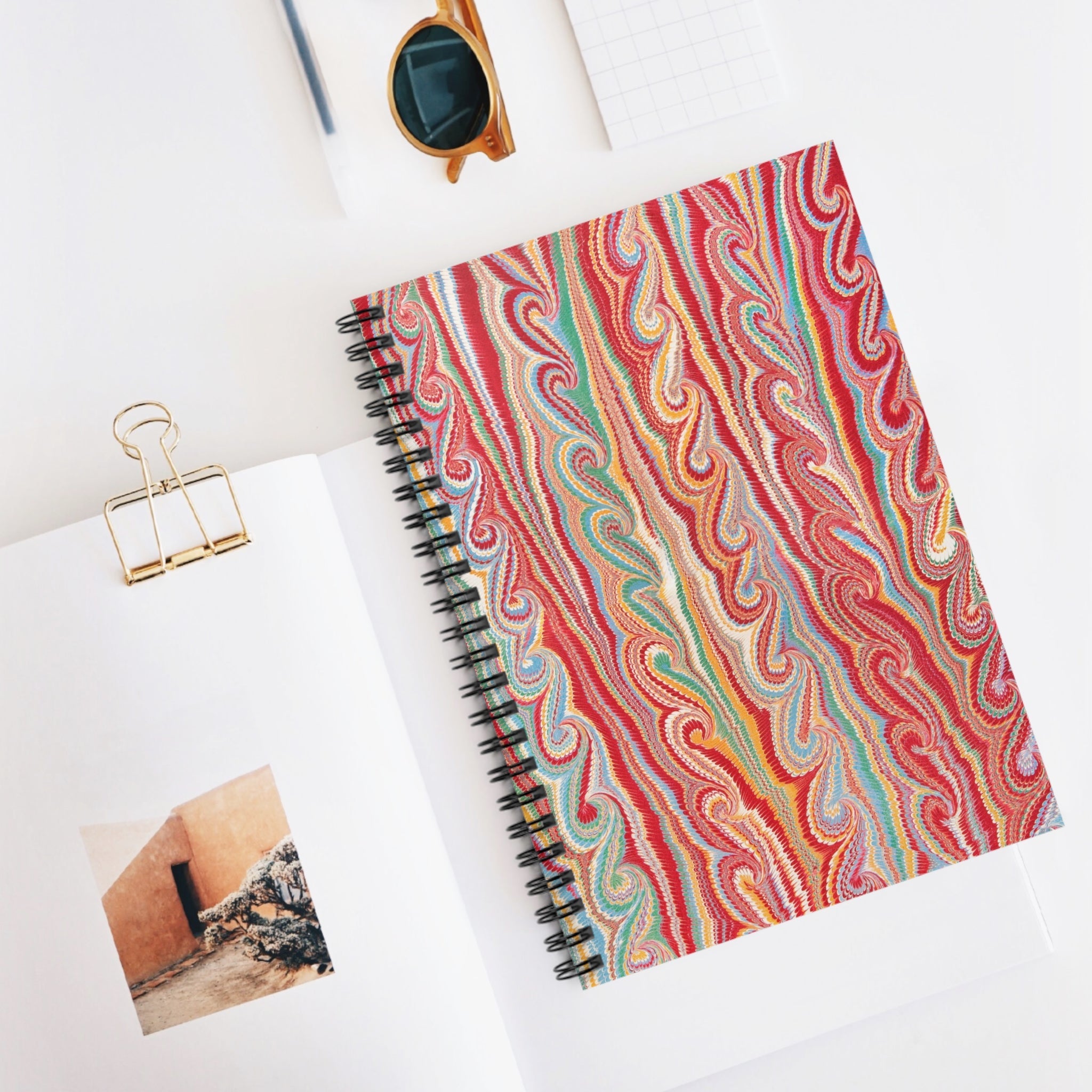 The Art History Collection: Marbled Paper Spiral Notebook - Lined Pages