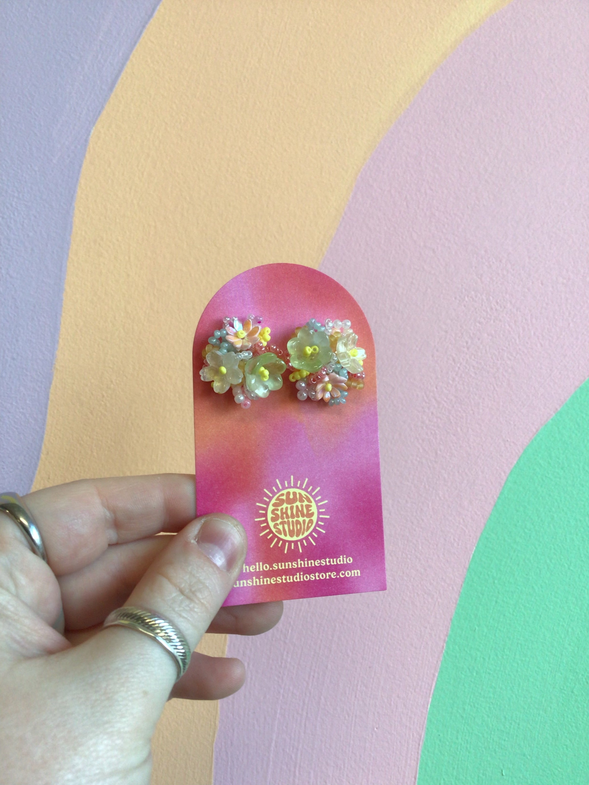 Beaded Bouquet Studs