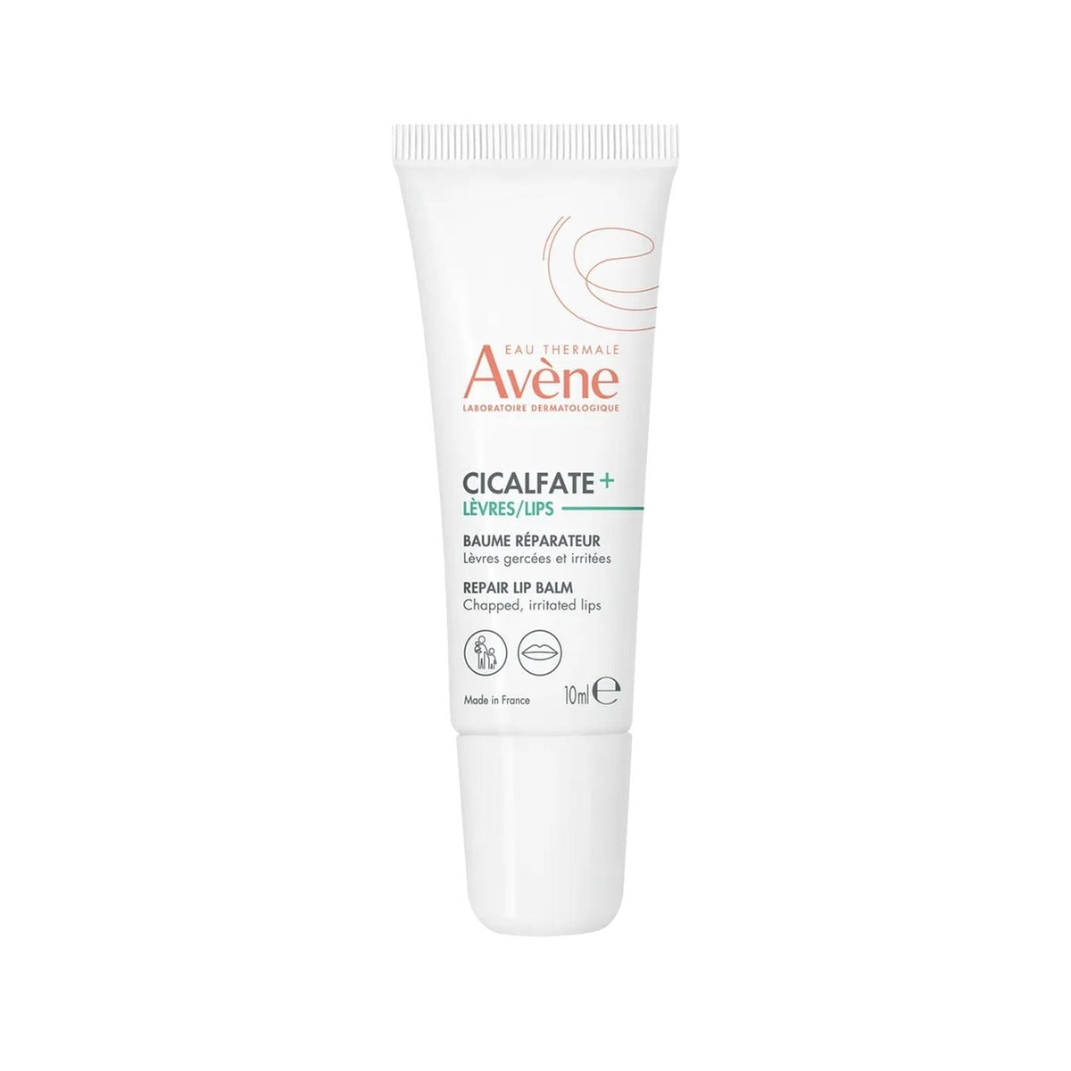 Avene Cicalfate+ Repair Lip Balm - Soothe & Protect Dry, Chapped Lips, Dermatologically Tested, 10ml