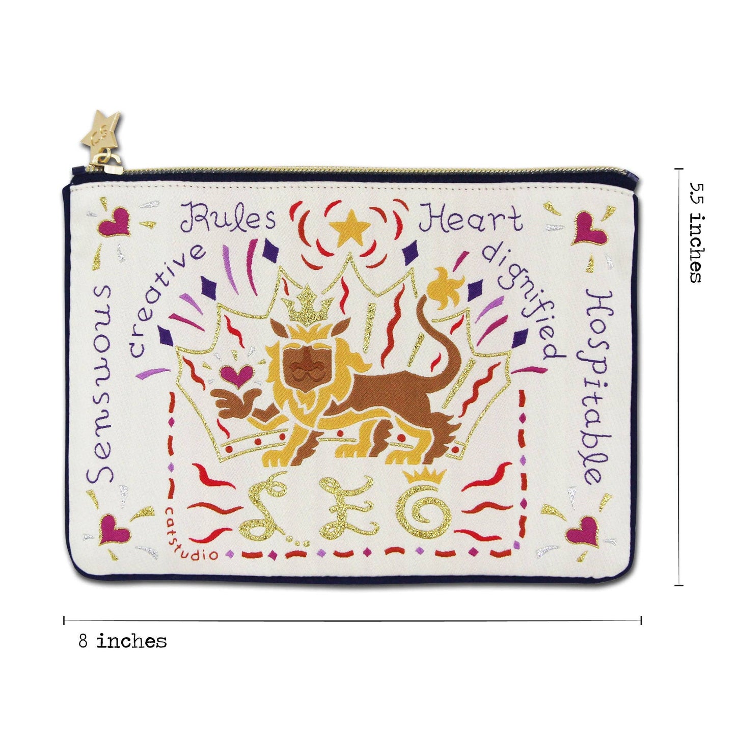 catstudio - Leo Astrology Zip Pouch