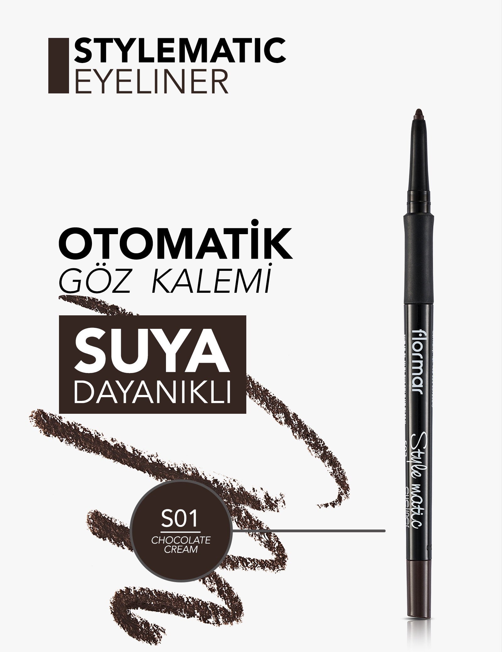 Flormar Stylematic Matte Waterproof Eyeliner Pencil 0.35g
