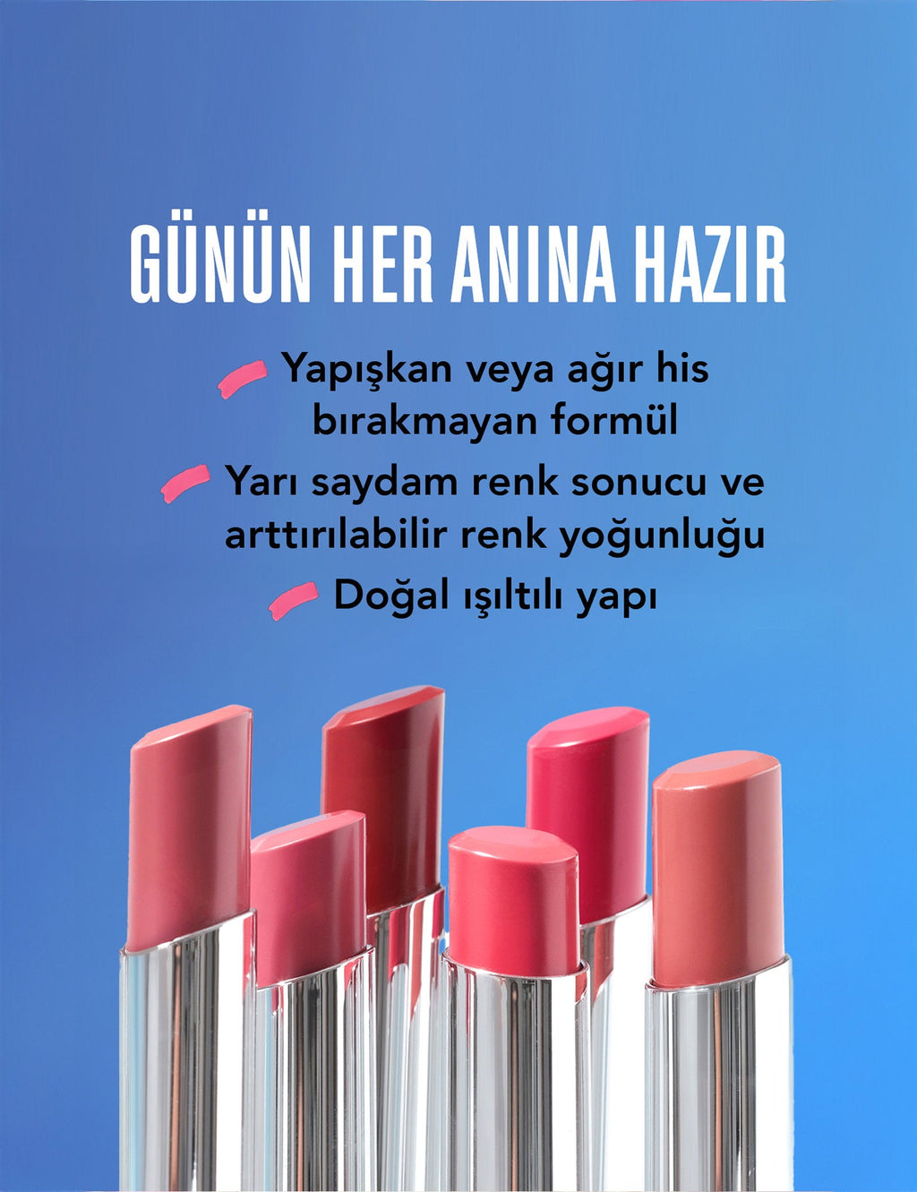 Flormar Sheer Up Moisturizing Lipstick Glossy Finish 3.3g