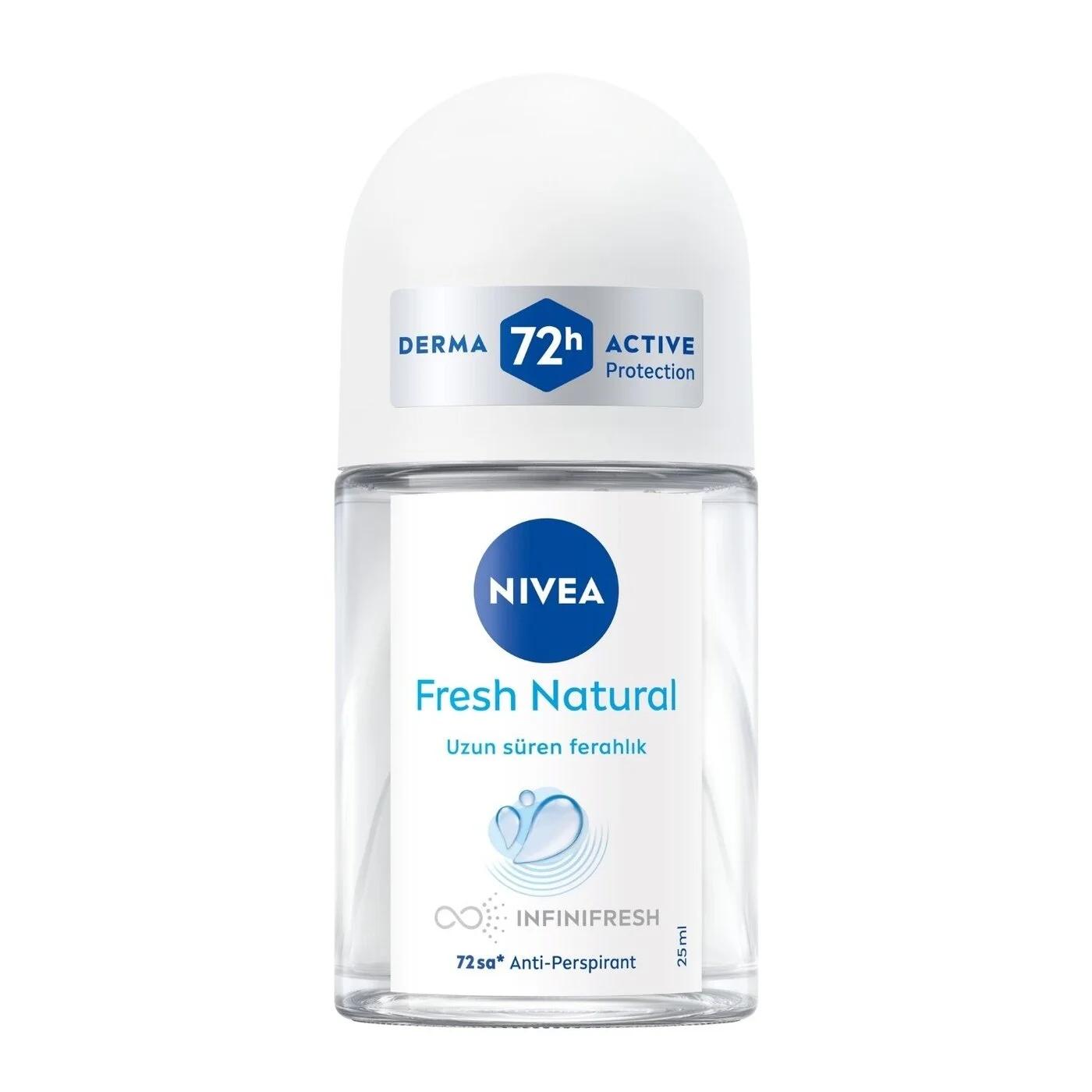 Nivea Fresh Natural Mini Roll-On Deodorant for All-Day Freshness 25 ml
