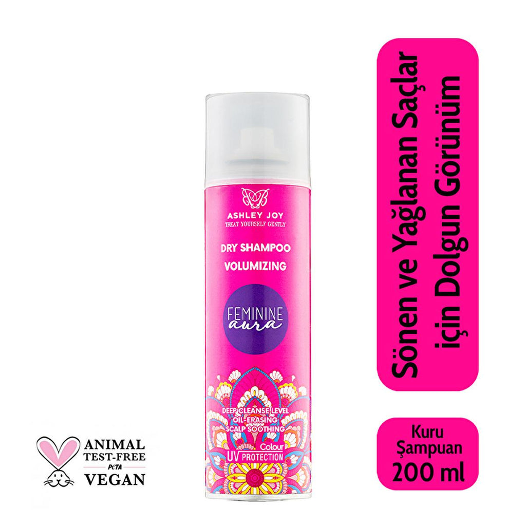 Ashley Joy Feminene Aura Dry Shampoo: Oil Absorbing, Volumizing Hair Refreshing Spray - Quick Cleanse, Travel Size