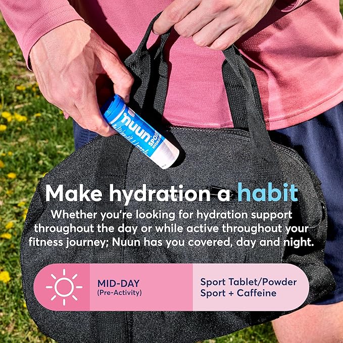 Nuun Sport Electrolyte Tablets with Magnesium, Calcium, Potassium, Chloride & Sodium, Gluten Free & Vegan, Strawberry Lemonade, 4 Pack (40 Servings Total)