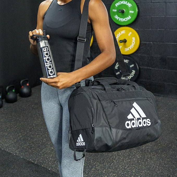 adidas Unisex Defender 4.0 Gym Duffel Bag for Men and Women, Shadow Brown/Rose Gold, Small (38L)