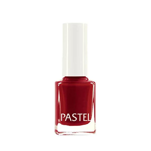 Pastel Bordo Nail Polish 130 - Deep Red Burgundy Shade for Fashionable Nail Care