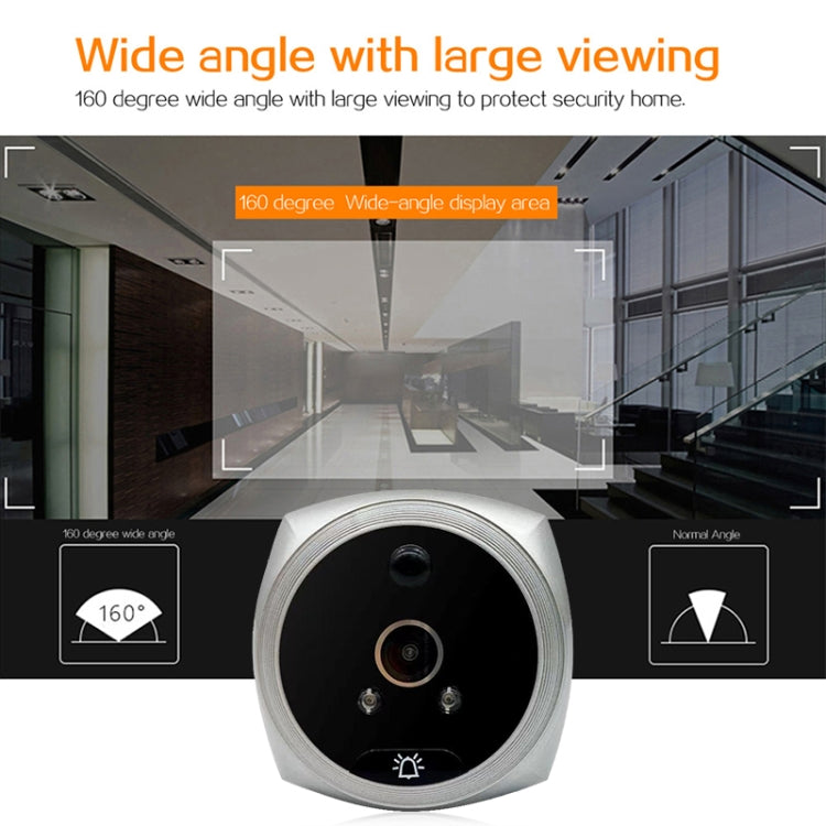 N7 4.5 inch Screen 1080P HD Night Vision Motion Detection Smart Cat Eye Video Doorbell (White)