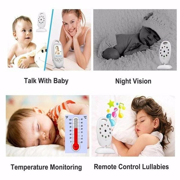 VB601 2.0 inch LCD Screen Hassle-Free Portable Baby Monitor, Support Two Way Talk Back, Night Vision(US Plug)