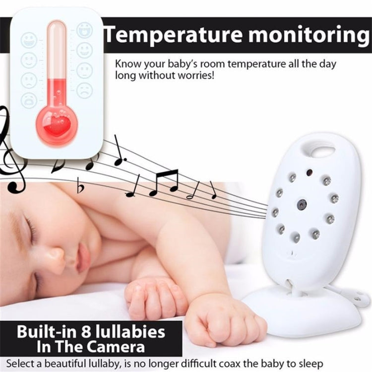 VB601 2.0 inch LCD Screen Hassle-Free Portable Baby Monitor, Support Two Way Talk Back, Night Vision(US Plug)