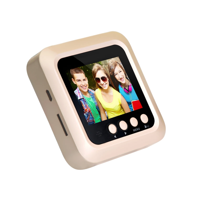 W5 2.4 inch Screen 2.0MP Security Camera No Disturb Peephole Viewer Doorbell, Support TF Card / Night Vision / Video Recording(Gold)