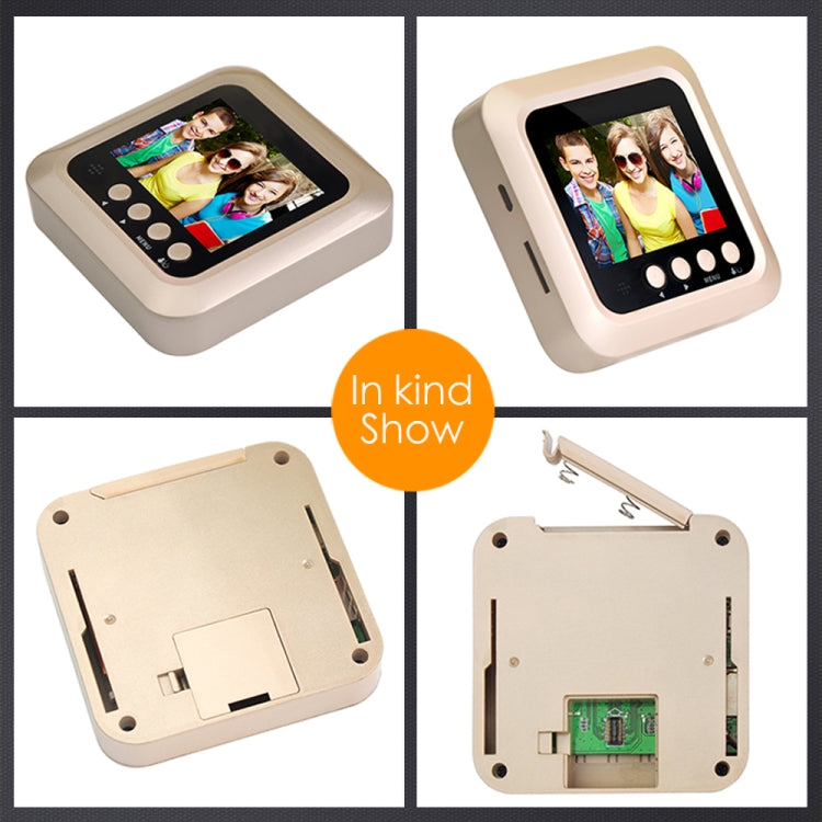W5 2.4 inch Screen 2.0MP Security Camera No Disturb Peephole Viewer Doorbell, Support TF Card / Night Vision / Video Recording(Gold)