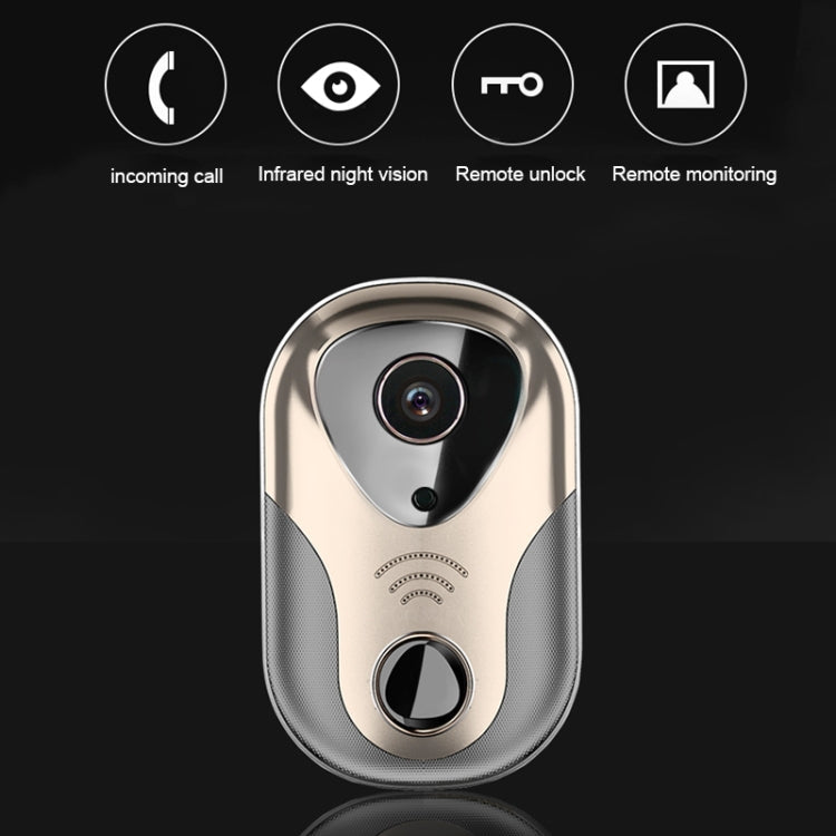163Eye L1-NJ Smart Visual WIFI 1.3MP Network HD Intercom Doorbell , Support Micro SD Card  & Night Vision(Gold)