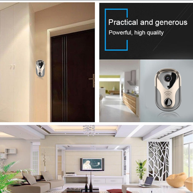 163Eye L1-NJ Smart Visual WIFI 1.3MP Network HD Intercom Doorbell , Support Micro SD Card  & Night Vision(Gold)