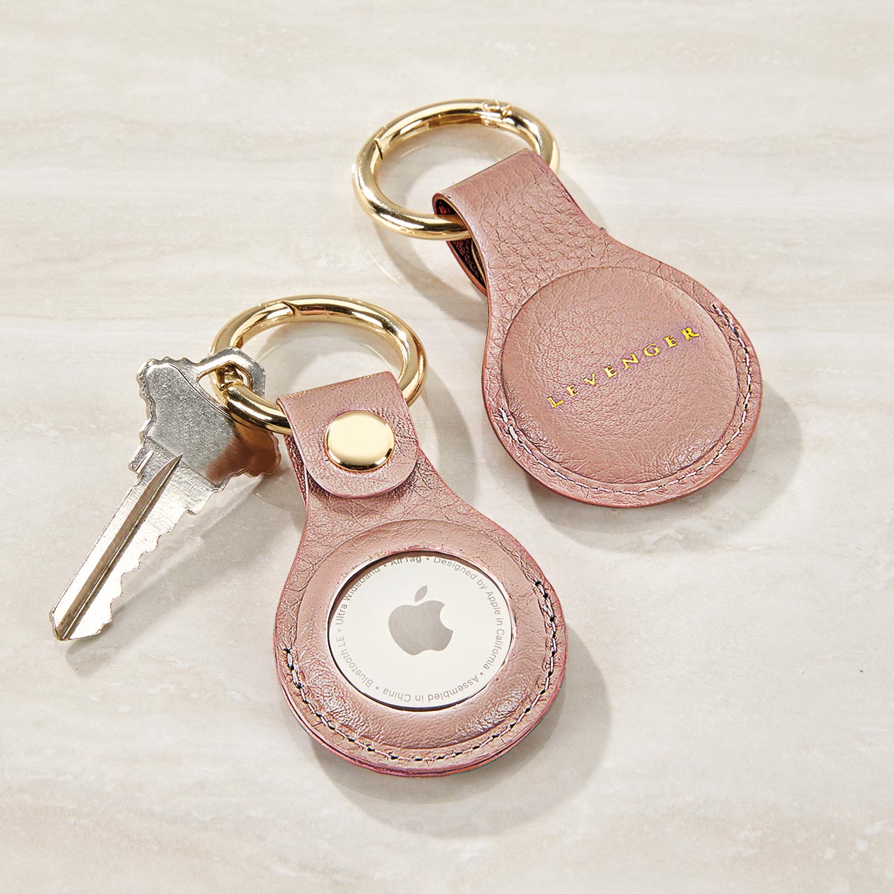 Carrie Leather Smart Tag Key Fob