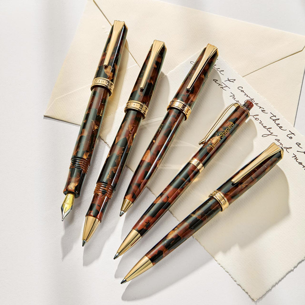 True Writer Classic Golden Dark Tortoise Pen