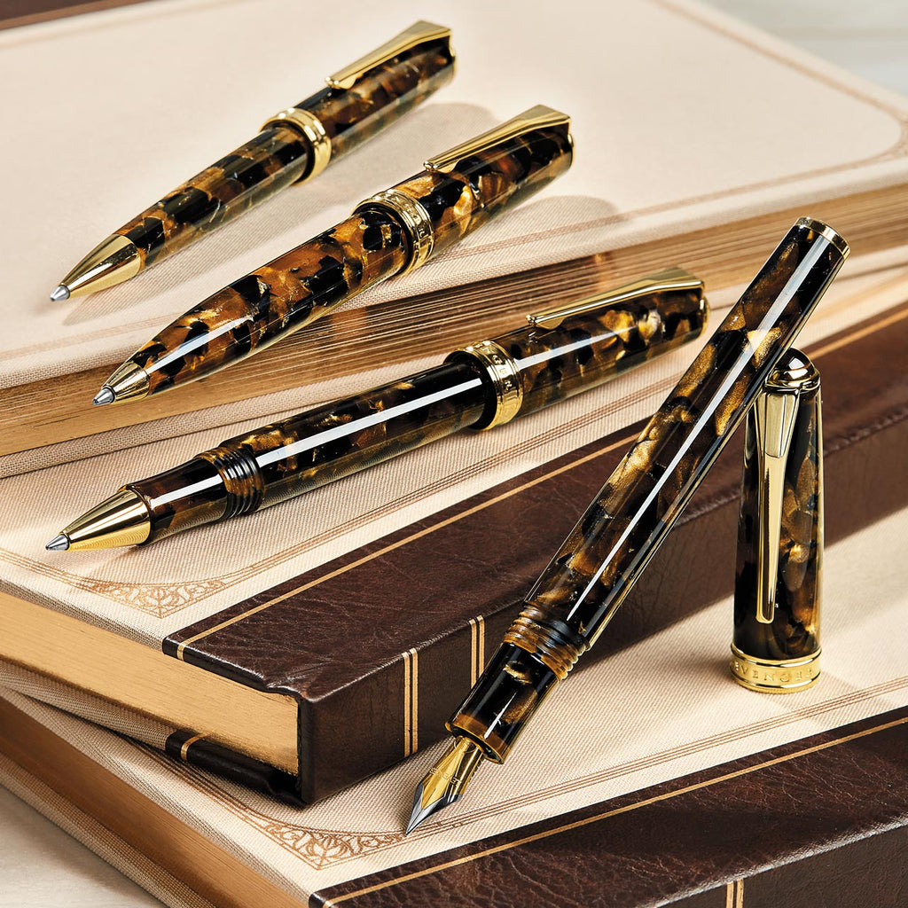 True Writer Classic Golden Dark Tortoise Pen