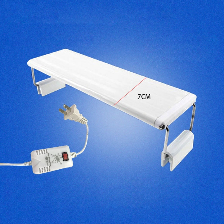 XY-30K Aquarium Glass Fish Tank LED Aquatic Bracket Lamp, US Plug(White Blue)