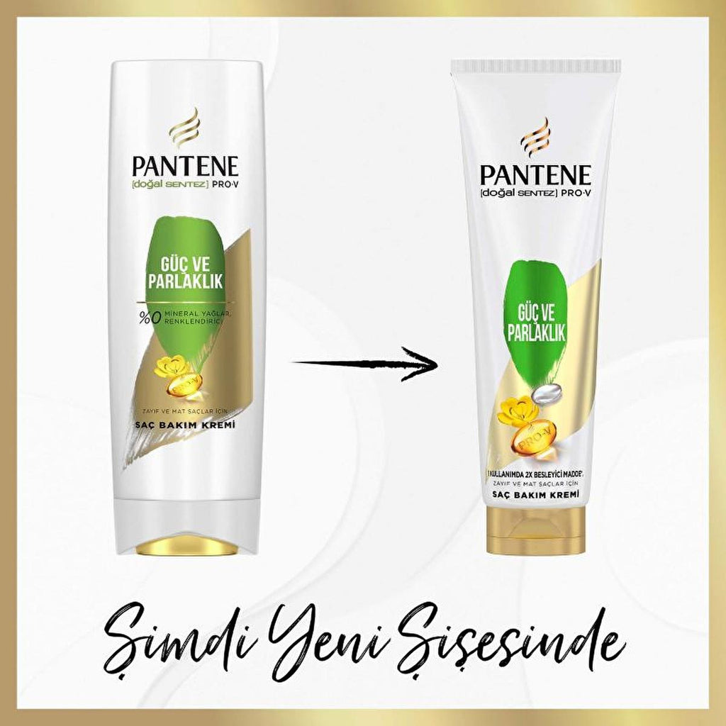Pantene Doğal Sentez Hair Care Cream for Weak & Lifeless Hair - Nourishing, Strengthening & Shine - 9.30 fl oz