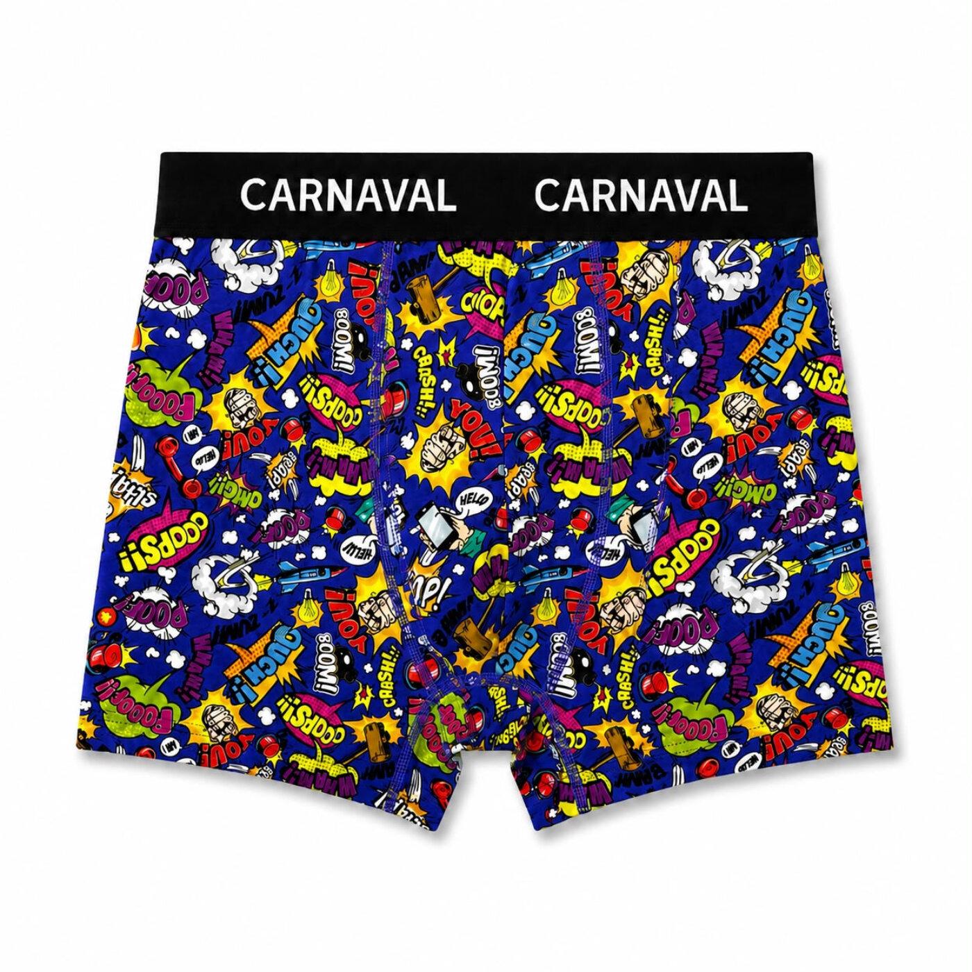 Carnaval Socks Fun Slogan Men's Boxer Briefs Large 1 Count