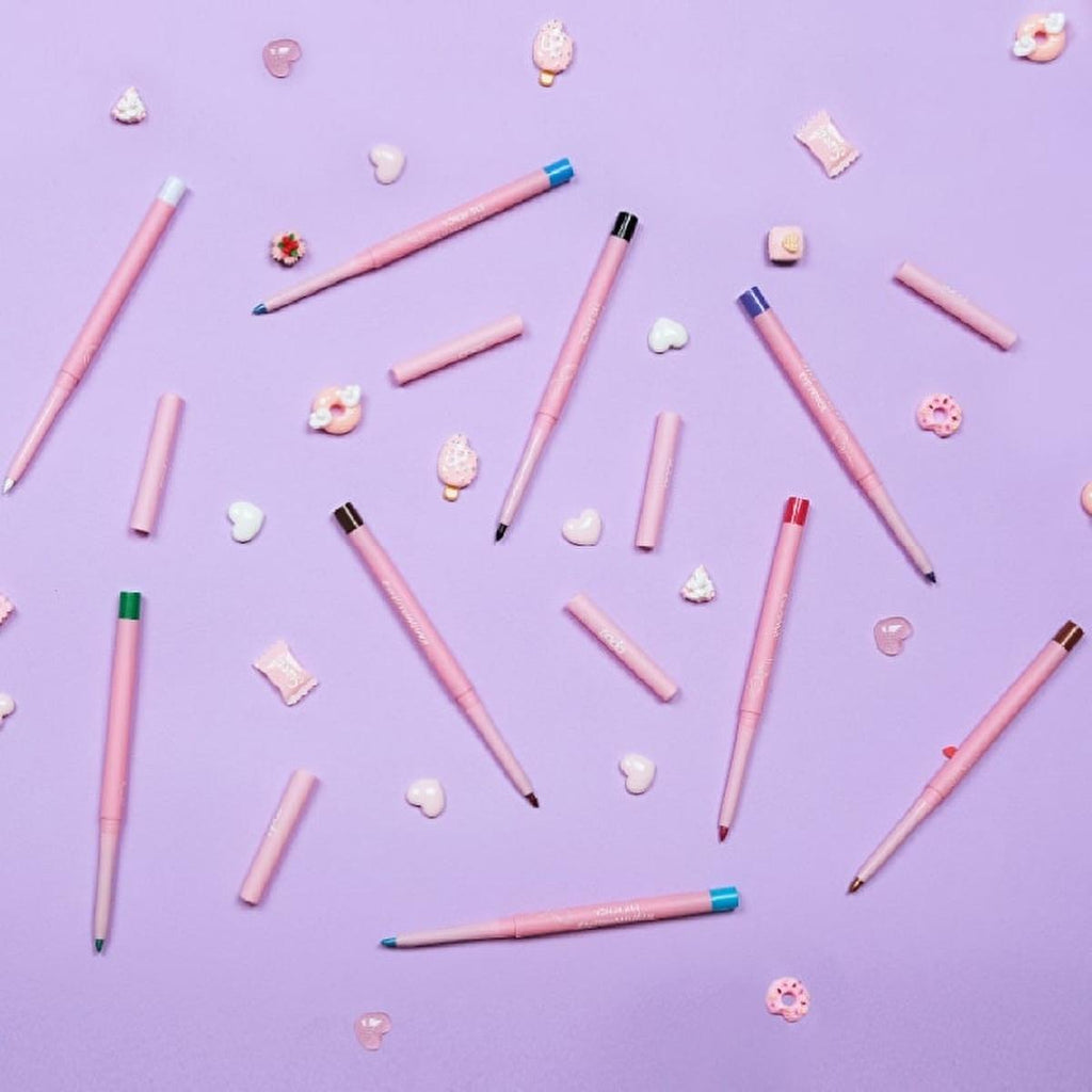Soda Eyeliner Pencil - Waterproof, Long-Lasting Eye Makeup with Built-in Sharpener - Black Heart