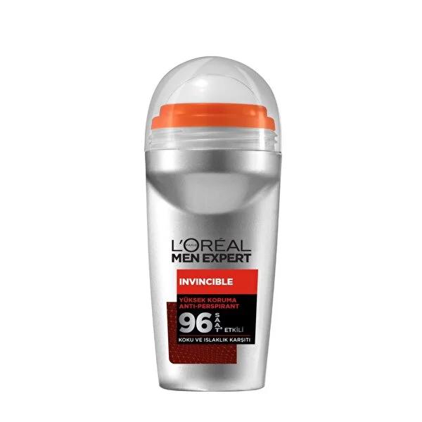 L'Oreal Paris Men Expert Invincible Anti-Perspirant Roll-On for Men - 96 Hour Protection, Long Lasting Sweat Control