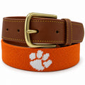 Clemson University Tigers - Officially Licensed - Hand-stitched Needlepoint Belt