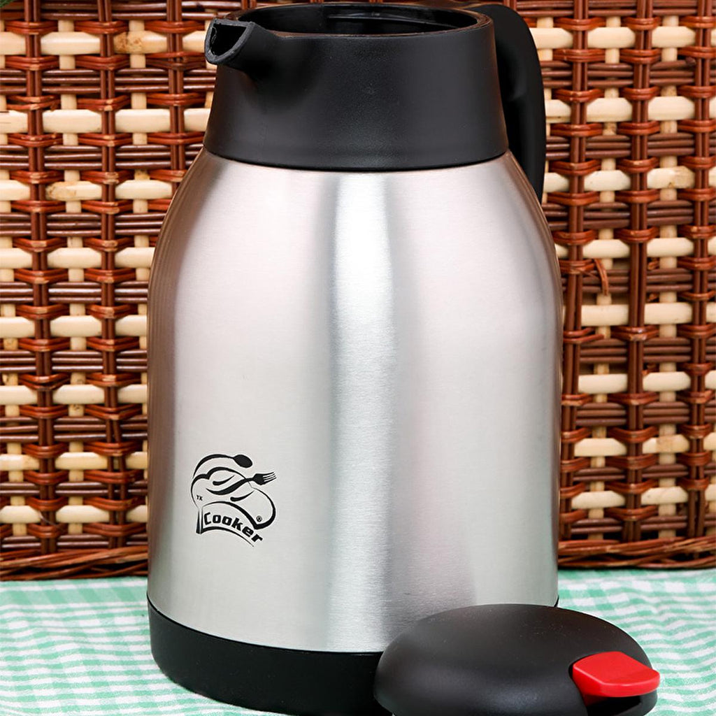 Cooker Stainless Steel Thermos 2L - Insulated Flask for Hot & Cold Drinks, Durable & Long-Lasting