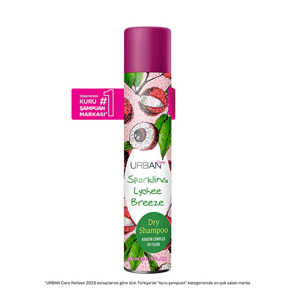 Urban Care Lychee Dry Shampoo for Voluminous Hair - Vegan, Cruelty-Free, 6.76 fl oz