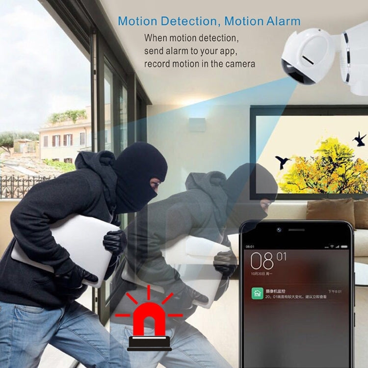 YH001 720P HD 1.0 MP Wireless IP Camera, Support Infrared Night Vision / Motion Detection / APP Control, US Plug
